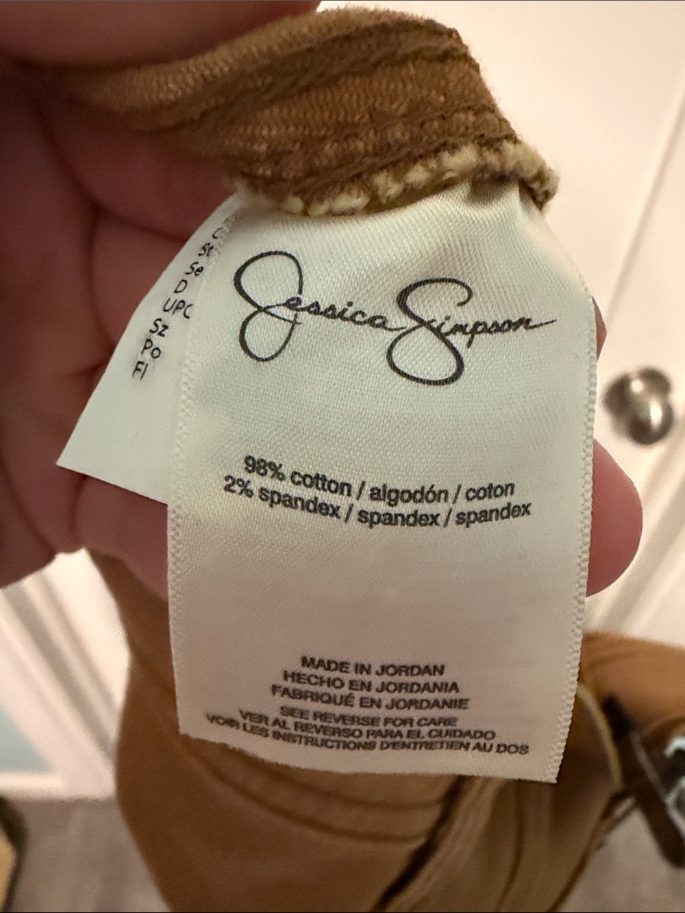Jessica Simpson Straight-Leg Utility Cargo Pants in Tan Brown Gorpcore Size 31 - Picture 10 of 11